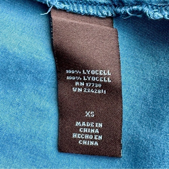 NWT Knox Rose Light Wash Chambray Utility Vest Tunic Size XS - Picture 5 of 12